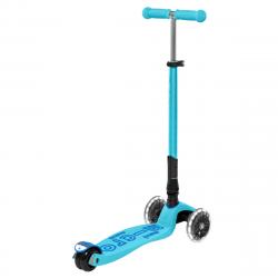 Maxi Micro Deluxe - bright blue LED skládací koloběžka