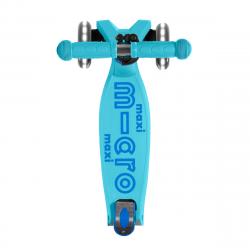 Maxi Micro Deluxe - bright blue LED skládací koloběžka