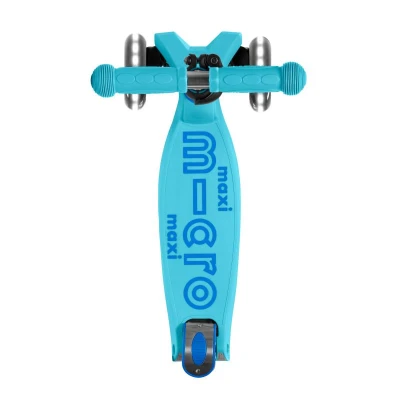 Maxi Micro Deluxe - bright blue LED skládací koloběžka