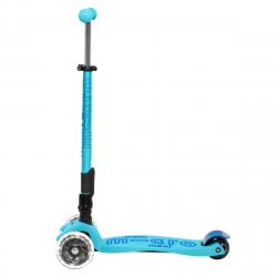 Maxi Micro Deluxe - bright blue LED skládací koloběžka