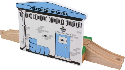 MAXIM DŘEVO Železniční opravna doplněk k vláčkodráze Vláčky Max
