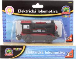 MAXIM Lokomotiva černá elektrická na baterie Světlo plast