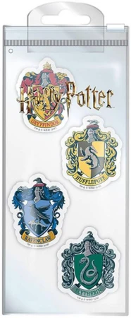 Mazaci guma tvarovaná erb kolejí Harry Potter set 4ks blister