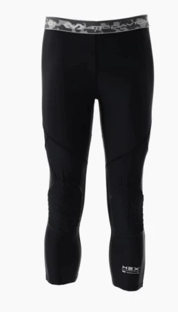 McDavid 20260 Hex Tight With Knee Pads 3/4 Black kompresní kalhoty