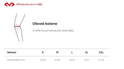 McDavid 402 Knee Support with Open Patella POUZE XL - černá (VÝPRODEJ)