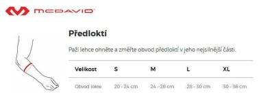 McDavid 481 bandáž lokte POUZE M - černá (VÝPRODEJ)