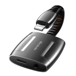 Mcdodo Adaptér Lightning na Lightning + AUX 3,5mm mini jack, CA-6340 (černý) Mcdodo Adaptér Lightning na Lightning + AUX 3,5mm mini jack, CA-6340 (černý)