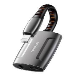 Mcdodo Adaptér Lightning na Lightning + AUX 3,5mm mini jack, CA-6340 (černý)