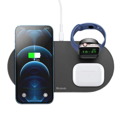 Mcdodo Bezdrátová nabíječka CH-7061 3 v 1 15W (mobil/TWS/Apple watch) (černá) (VÝPRODEJ)