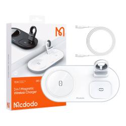 Mcdodo Bezdrátová nabíječka CH-7062 3 v 1 15W (mobil/TWS/Apple watch) (bílá)