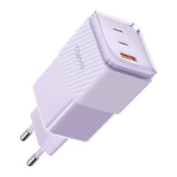 Mcdodo GaN 67W síťová nabíječka CH-1502 2x USB-C, USB-A (fialová) Mcdodo GaN 67W síťová nabíječka CH-1502 2x USB-C, USB-A (fialová)