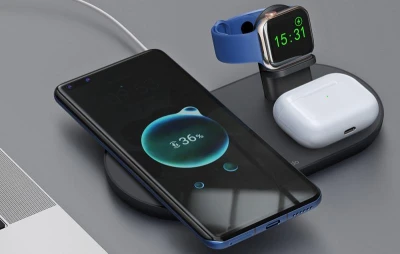 Mcdodo Bezdrátová nabíječka CH-7061 3 v 1 15W (mobil/TWS/Apple watch) (černá)