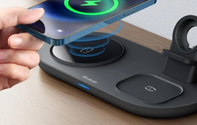 Mcdodo Bezdrátová nabíječka CH-7061 3 v 1 15W (mobil/TWS/Apple watch) (černá)