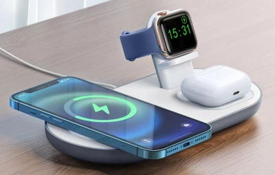 Mcdodo Bezdrátová nabíječka CH-7061 3 v 1 15W (mobil/TWS/Apple watch) (černá)