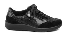 Medi Line 103-024 černé dámské zdravotní boty šíře K