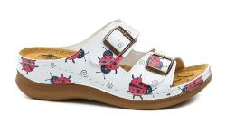 Medi Line 153-024 beruška bílé dámské zdravotní pantofle