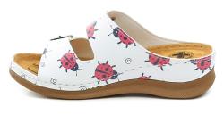 Medi Line 153-024 beruška bílé dámské zdravotní pantofle