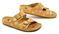 Medi Line 1633-25 žlutá květ dámské zdravotní pantofle