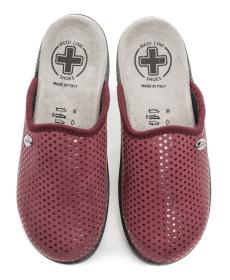 Medi Line 414 bordó tečka dámské zdravotní pantofle