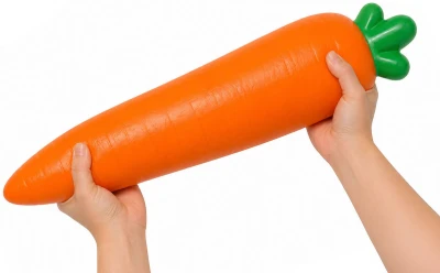 Mega squeeze mrkev strečová XL jumbo antistresová mačkací zelenina