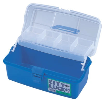 Meiho New Cityrack 65 modrá průhledná rybářská krabička