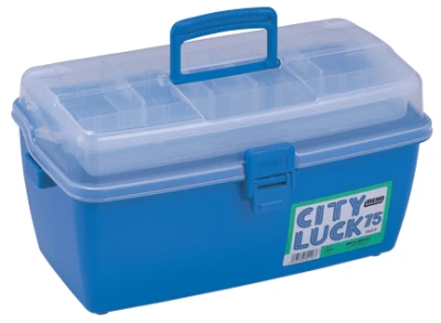 Meiho New Cityrack 75 modrý průhledný rybářský box