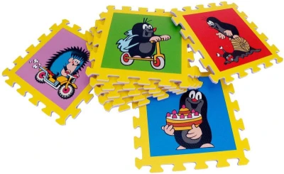 Měkké bloky 6ks pěnový koberec Krtek (Krteček) puzzle podložka na zem