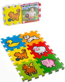 Měkké bloky Zvířátka 6ks pěnový koberec baby vkládací puzzle podložka na zem Měkké bloky Zvířátka 6ks pěnový koberec baby vkládací puzzle podložka na zem