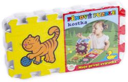 Měkké bloky Zvířátka 6ks pěnový koberec baby vkládací puzzle podložka na zem