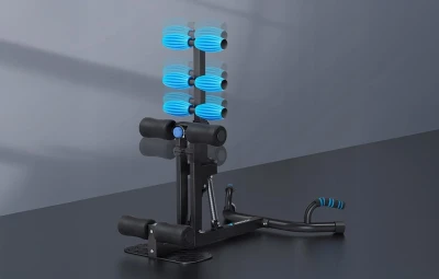 Merach MR-2417B1 černo-modrý multifunkční stroj na dřepy