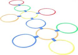 Merc sport Agility kruhy – spojovací sada velké kruhy (10 ks + klipy)