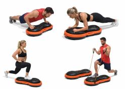 Merc sport AIRSTEP balanční fitness bedýnka 3v1 – nafukovací, s madly a úchyty na kliky