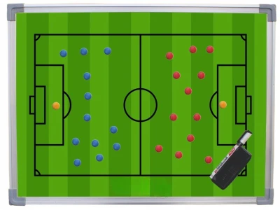 Merc sport Fotbalová taktická tabule magnetická 45 × 60 cm – zelená