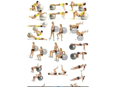 Merc sport Gymball Anti Burst – gymnastický míč 65cm modrý