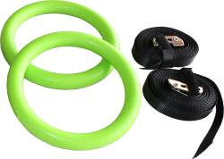 Merc sport Gymnastické kruhy zelené plastové – závěsné,popruhy 4,6 m Merc sport Gymnastické kruhy zelené plastové – závěsné,popruhy 4,6 m
