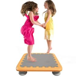 Merc sport Mini trampolína pro děti žlutá 65 × 65 cm – novinka