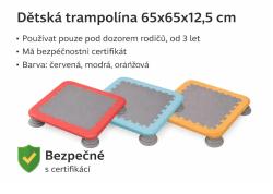 Merc sport Mini trampolína pro děti žlutá 65 × 65 cm – novinka