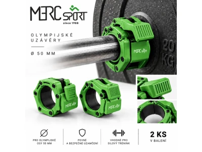 Merc sport Olympijské uzávěry na osu 50 mm – zelené