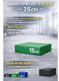 Merc sport Plyometrický box – díl 15 cm zelený