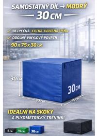 Merc sport Plyometrický box – díl 30 cm modrý
