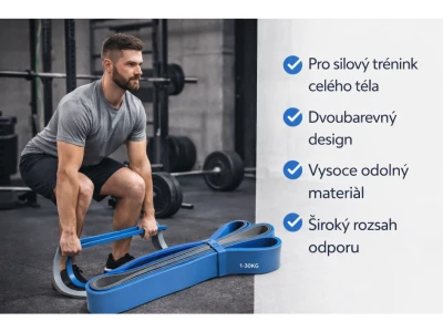 Merc sport Power Band TPE 11–30 kg – posilovací guma modrá