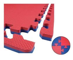 Merc sport TATAMI-podložka obojstranná na cvičenie 100x100x3 cm červeno/modrá