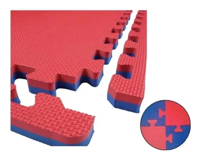 Merc sport TATAMI-podložka oboustranná na cvičení 100x100x3 cm červeno/modrá