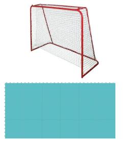 Merco 700.SA branka na florbal + My Floorball Puzzle Tréninková plocha Merco 700.SA branka na florbal + My Floorball Puzzle Tréninková plocha
