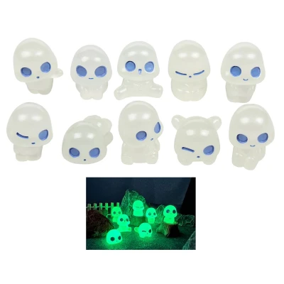 Merco Alien světélkující ornamenty 10 ks zelená