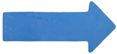 Merco Arrow značka na podlahu modrá
