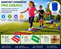 Merco Balančný chodníček koberec pre tréning rovnováhy set 4ks