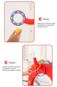 Merco Basketbalový koš multifunkční dětský se stojanem krokodýl