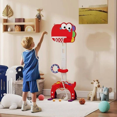 Merco Basketbalový koš multifunkční dětský se stojanem krokodýl