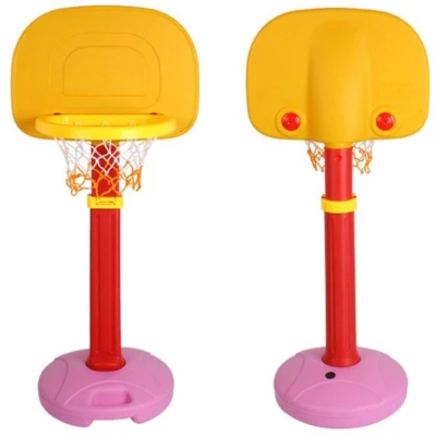 Merco Basketbalový kôš žltý stojanový nastaviteľná výška 120-160cm